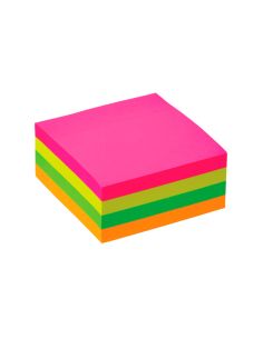 Bloc De Notas Adhesivas Quita Y Pon Q-Connect 76X76 Mm Fsc Fluorescente Con 400 Hojas 2