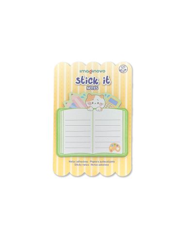 Bloc Notas Adhesivas Imaginovo Meow 20 Hojas Cuaderno 70X70 Mm