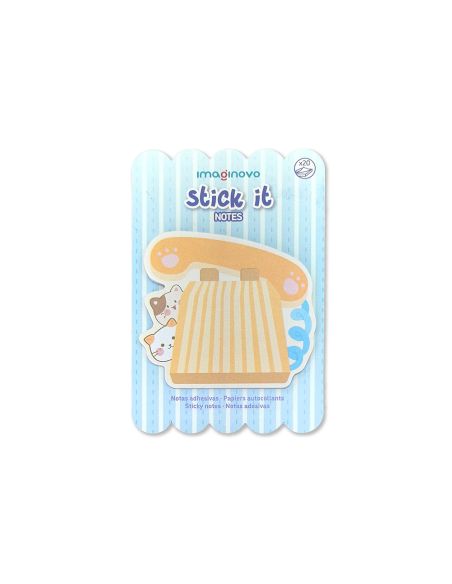 Bloc Notas Adhesivas Imaginovo Meow 20 Hojas Telefono 70X70 Mm