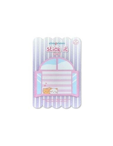 Bloc Notas Adhesivas Imaginovo Meow 20 Hojas Ventana 70X70 Mm