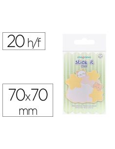 Bloc Notas Adhesivas Imaginovo Meow 20 Hojas Nubes 70X70 Mm