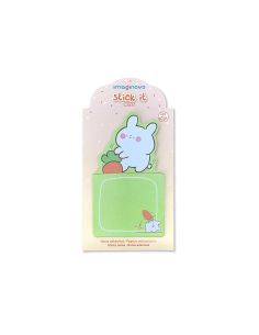 Bloc Notas Adhesivas Imaginovo Bunny Con Soporte 20 Hojas Verde 60X125 Mm 2