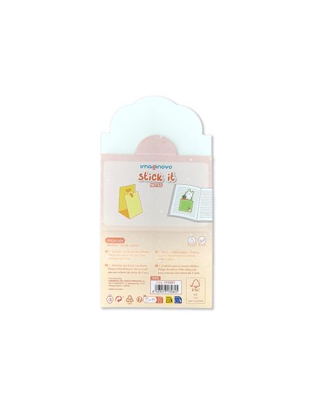 Bloc Notas Adhesivas Imaginovo Bunny Con Soporte 20 Hojas Verde 60X125 Mm