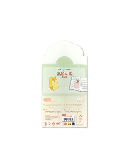 Bloc Notas Adhesivas Imaginovo Bunny Con Soporte 20 Hojas Naranja 60X125 Mm
