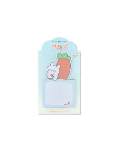 Bloc Notas Adhesivas Imaginovo Bunny Con Soporte 20 Hojas Azul 60X125 Mm 2