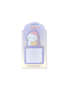 Bloc Notas Adhesivas Imaginovo Bunny Con Soporte 20 Hojas Morado 60X125 Mm 2