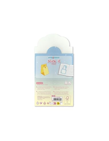 Bloc Notas Adhesivas Imaginovo Bunny Con Soporte 20 Hojas Azul 60X125 Mm Oso