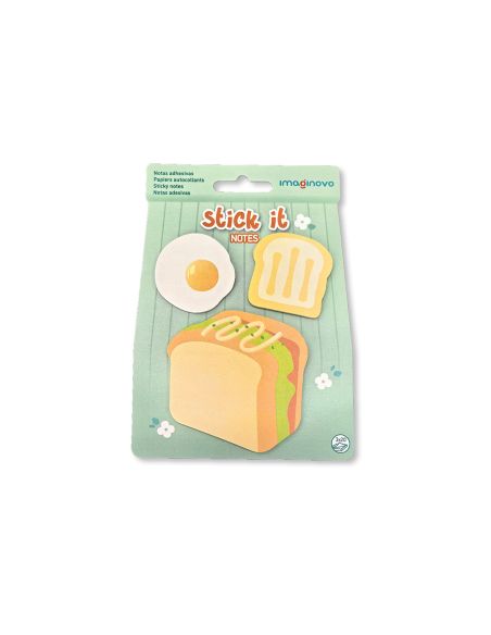 Bloc Notas Adhesivas Imaginovo Foodies Sandwich 20 Hojas Tamaños Surtidos