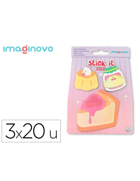 Bloc Notas Adhesivas Imaginovo Foodies Tarta 20 Hojas Tamaños Surtidos