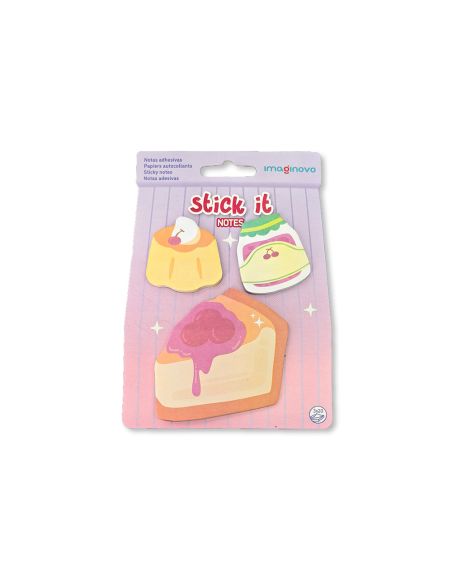 Bloc Notas Adhesivas Imaginovo Foodies Tarta 20 Hojas Tamaños Surtidos