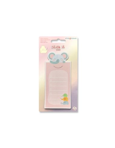 Bloc Notas Adhesivas Imaginovo Letter Con Mensaje Trasero Elefante 20 Hojas 85X164 Mm