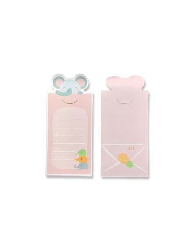 Bloc Notas Adhesivas Imaginovo Letter Con Mensaje Trasero Elefante 20 Hojas 85X164 Mm