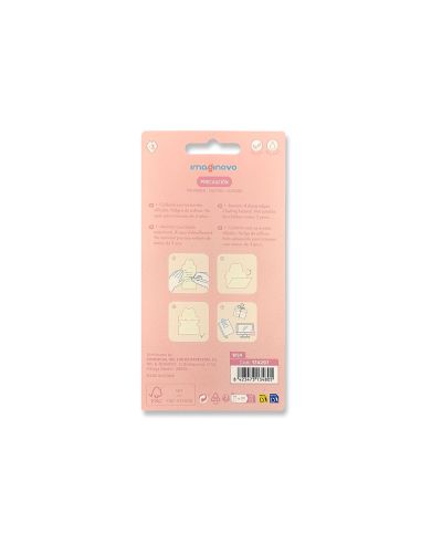 Bloc Notas Adhesivas Imaginovo Letter Con Mensaje Trasero Conejito Rosa 20 Hojas 85X164 Mm