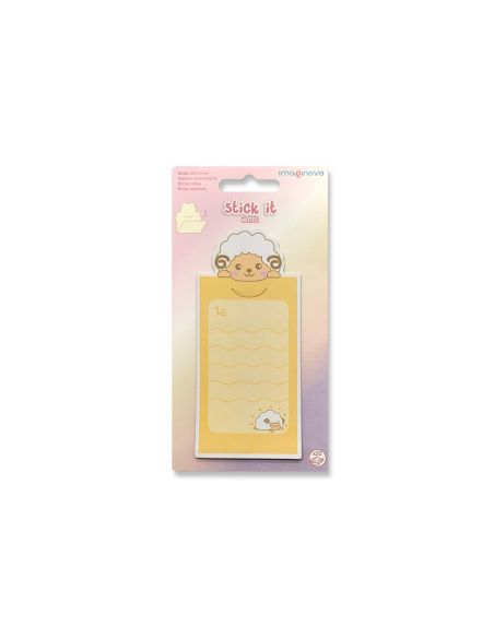 Bloc Notas Adhesivas Imaginovo Letter Con Mensaje Trasero Cabra 20 Hojas 85X164 Mm