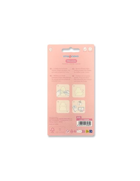 Bloc Notas Adhesivas Imaginovo Letter Con Mensaje Trasero Conejito Azul 20 Hojas 85X164 Mm