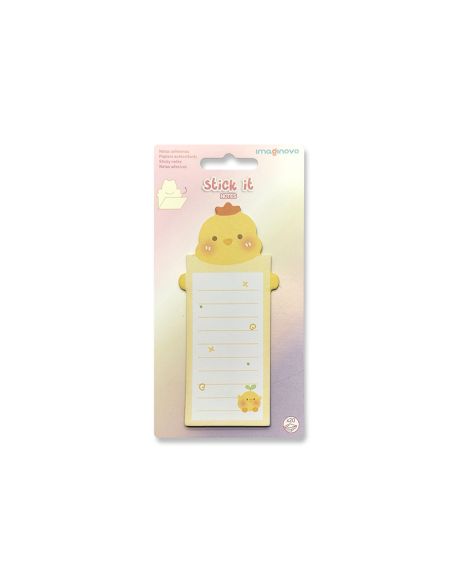 Bloc Notas Adhesivas Imaginovo Letter Con Mensaje Trasero Pollito 20 Hojas 85X164 Mm