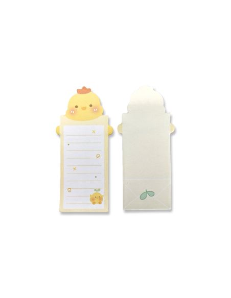 Bloc Notas Adhesivas Imaginovo Letter Con Mensaje Trasero Pollito 20 Hojas 85X164 Mm