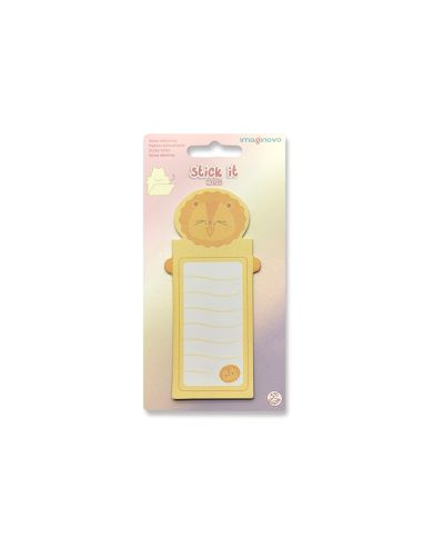Bloc Notas Adhesivas Imaginovo Letter Con Mensaje Trasero Leon 20 Hojas 85X164 Mm