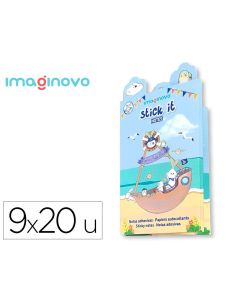 Notas Adhesivas Imaginovo Stick It! Notebook 20 Notas Adhesivas Pirata Tamaños Surtidos Cañón