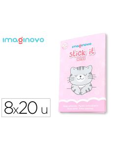 Notas Adhesivas Imaginovo Stick It! Notebook 20 Notas Adhesivas Gatito Tamaños Surtidos