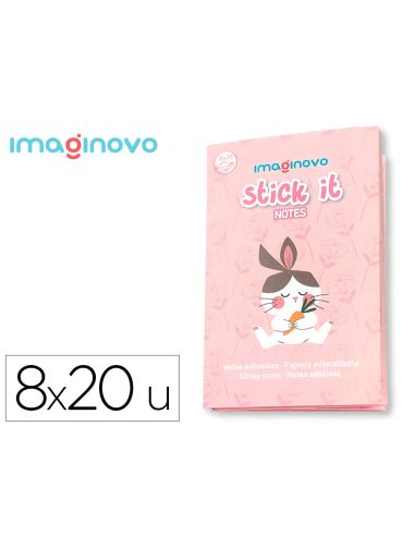 Notas Adhesivas Imaginovo Stick It! Notebook 20 Notas Adhesivas Conejito Tamaños Surtidos