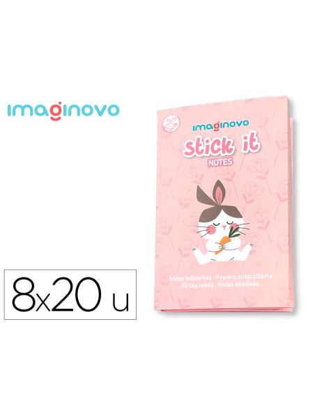 Notas Adhesivas Imaginovo Stick It! Notebook 20 Notas Adhesivas Conejito Tamaños Surtidos
