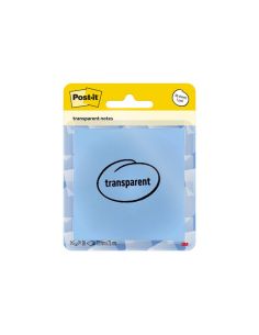 Bloc De Notas Adhesivas Quita Y Pon Post-It 73X73 Mm 36 Hojas Transparente Azul Lavado Vaquero