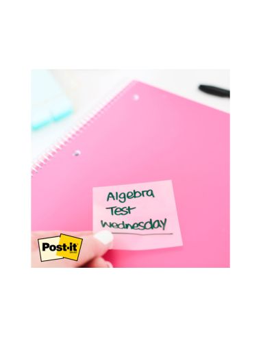 Bloc De Notas Adhesivas Quita Y Pon Post-It 73X73 Mm 36 Hojas Transparente Azul Lavado Vaquero