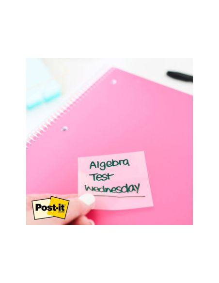 Bloc De Notas Adhesivas Quita Y Pon Post-It 73X73 Mm 36 Hojas Transparente Naranja Papaya|Libreriasalesiana