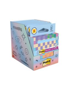 Bloc De Notas Adhesivas Quita Y Pon Post It Z-Notas Super Sticky 100% Pefc 76X76 Mm Dispensador 90 Hojas Azul 2