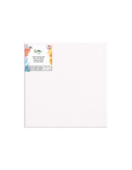 Bastidor Liderpapel 1F Lienzo Grapado Parte Trasera Algodon 100% Bordes Madera 15X15 Cm Gramaje 280G/M2 Certificado