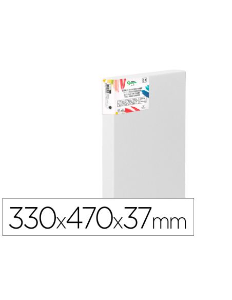 Bastidor 3D Extragrueso Liderpapel 6F Grapado Parte Trasera Algodon 100% 33X41 Cm Gramaje 380G/M2 Certificado