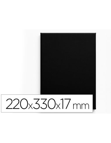 Bastidor Negro Liderpapel 4P Lienzo Grapado Parte Trasera Algodon 100% 22X33 Cm Gramaje 320G/M2 Certificado Fsc