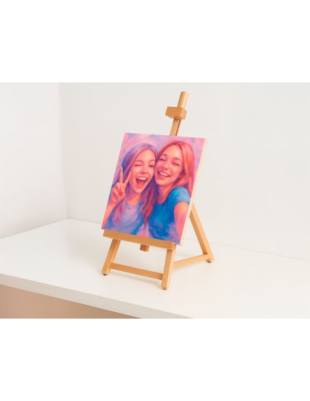 Caballete Pintor De Sobremesa Liderpapel Madera De Haya Barnizado 47X38X31 Cm Certificado Fsc