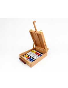 Caballete Pintor De Sobremesa Liderpapel Madera De Haya Barnizado Con Maletin 39X26X13Cm Certificado Fsc 2