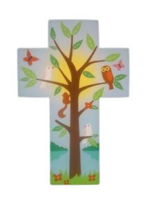 Cruz Colores Arbol De La Vida 15 Cm. 816