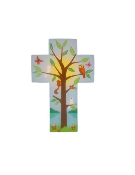 Cruz Colores Arbol De La Vida 15 Cm. 816