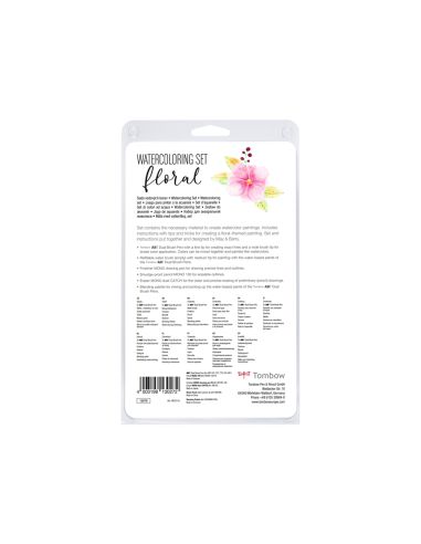 Set Watercoloring Tombow Floral 9 Piezas