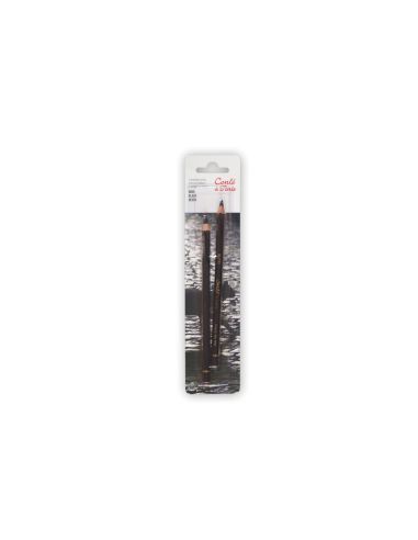 Lapiz Conte Negro Pastel Blister De 2 Unidades