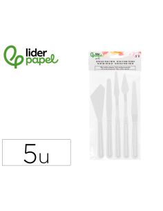 Espatula Para Pintura Liderpapel De Plastico Juego De 5 Unidades Tamaños Surtidos