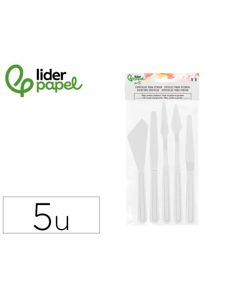 Espatula Para Pintura Liderpapel De Plastico Juego De 5 Unidades Tamaños Surtidos