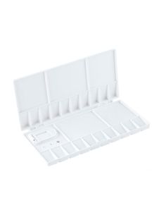 Paleta Plastico Liderpapel Para Pintura Plegable Con Tapa Y Agujero Para El Pulgar 20X10X1,8 Cm