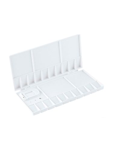 Paleta Plastico Liderpapel Para Pintura Plegable Con Tapa Y Agujero Para El Pulgar 20X10X1,8 Cm