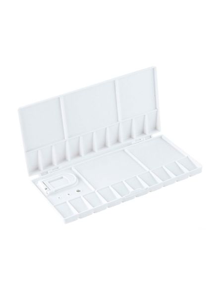 Paleta Plastico Liderpapel Para Pintura Plegable Con Tapa Y Agujero Para El Pulgar 20X10X1,8 Cm