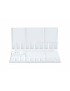 Paleta Plastico Liderpapel Para Pintura Plegable Con Tapa Y Agujero Para El Pulgar 20X10X1,8 Cm 2