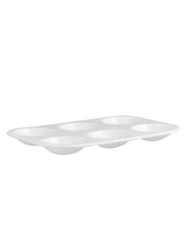 Paleta Plastico Liderpapel Para Pintura Rectangular Con 6 Huecos 12.5X8,7 Cm|Libreriasalesiana