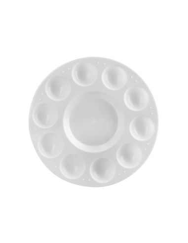 Paleta Plastico Liderpapel Para Pintura Redonda Con 10 Huecos 17 Cm|Libreriasalesiana