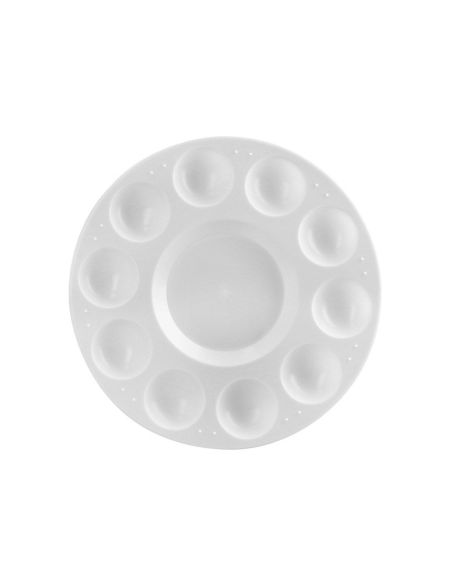 Paleta Plastico Liderpapel Para Pintura Redonda Con 10 Huecos 17 Cm|Libreriasalesiana