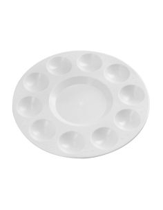 Paleta Plastico Liderpapel Para Pintura Redonda Con 10 Huecos 17 Cm 2