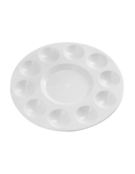Paleta Plastico Liderpapel Para Pintura Redonda Con 10 Huecos 17 Cm|Libreriasalesiana